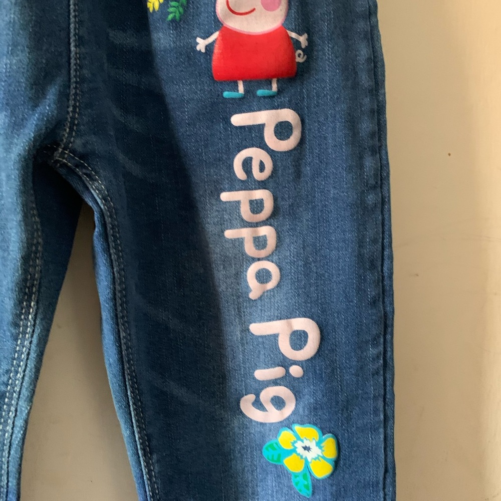 Peppa Pig Kids Jeans high waisted 150cm - Picture 1 of 4